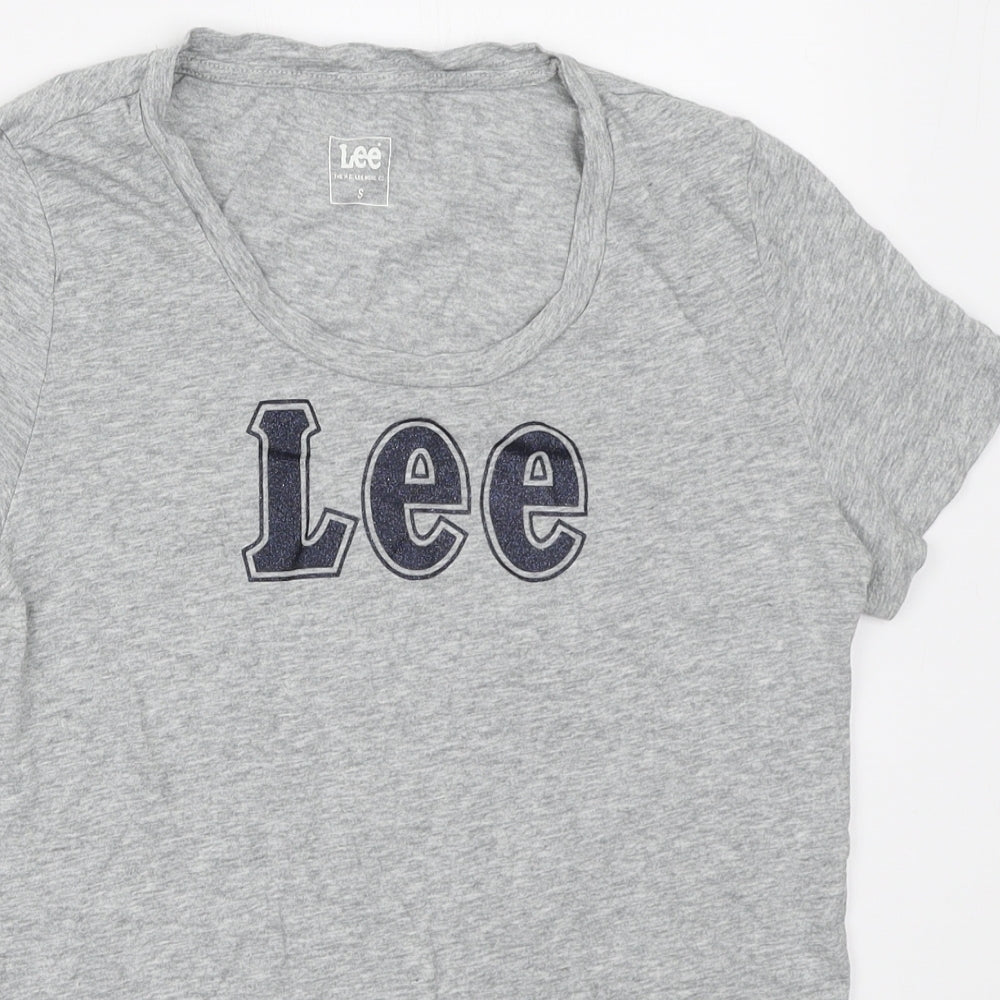 Lee Cooper Womens Grey Cotton Basic T-Shirt Size S Round Neck