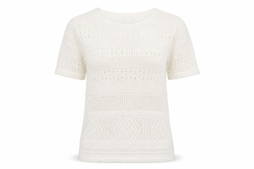 Preworn Womens White Boat Neck Acrylic Pullover Jumper Size 14