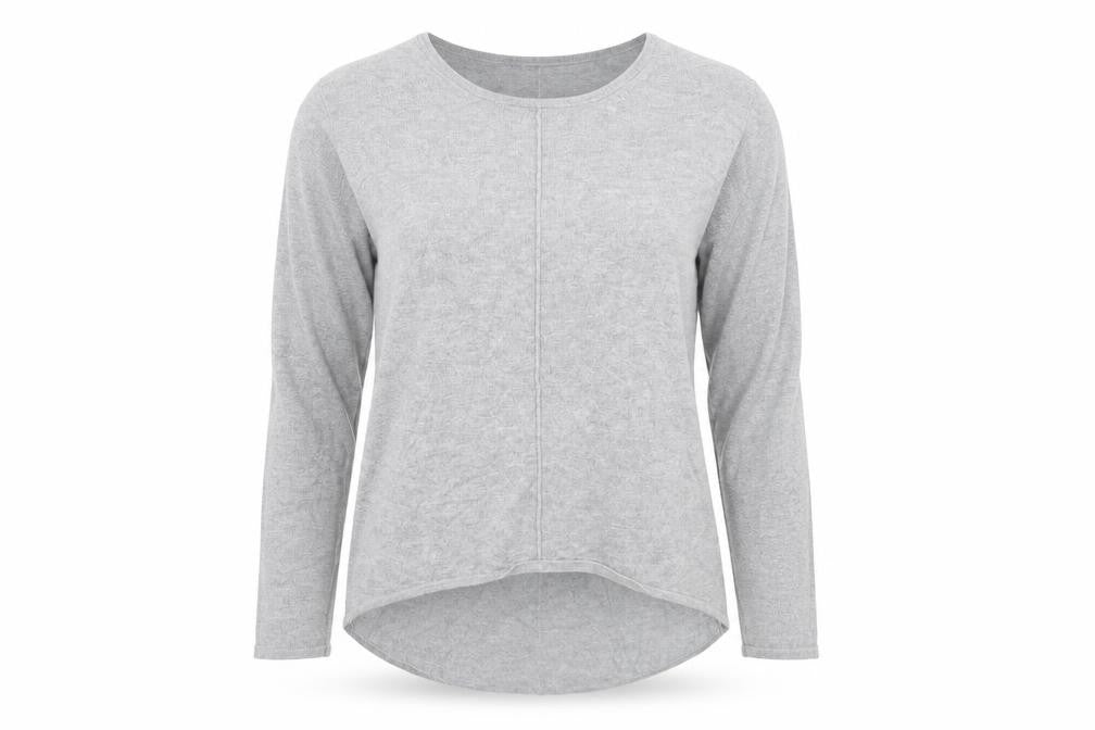 Up2Fashion Womens Grey Boat Neck Viscose Pullover Jumper Size S