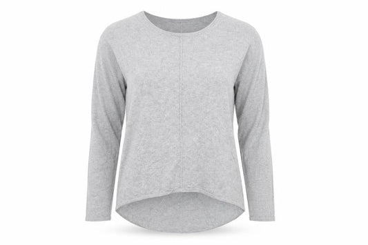 Up2Fashion Womens Grey Boat Neck Viscose Pullover Jumper Size S