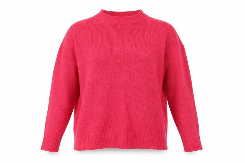 Marks & Spencer Womens Pink Round Neck Acrylic Pullover Jumper Size L