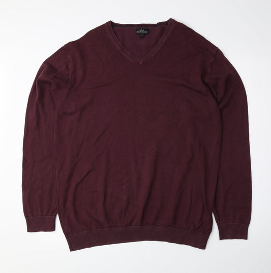 NEXT Mens Red Cotton Pullover Sweatshirt Size L