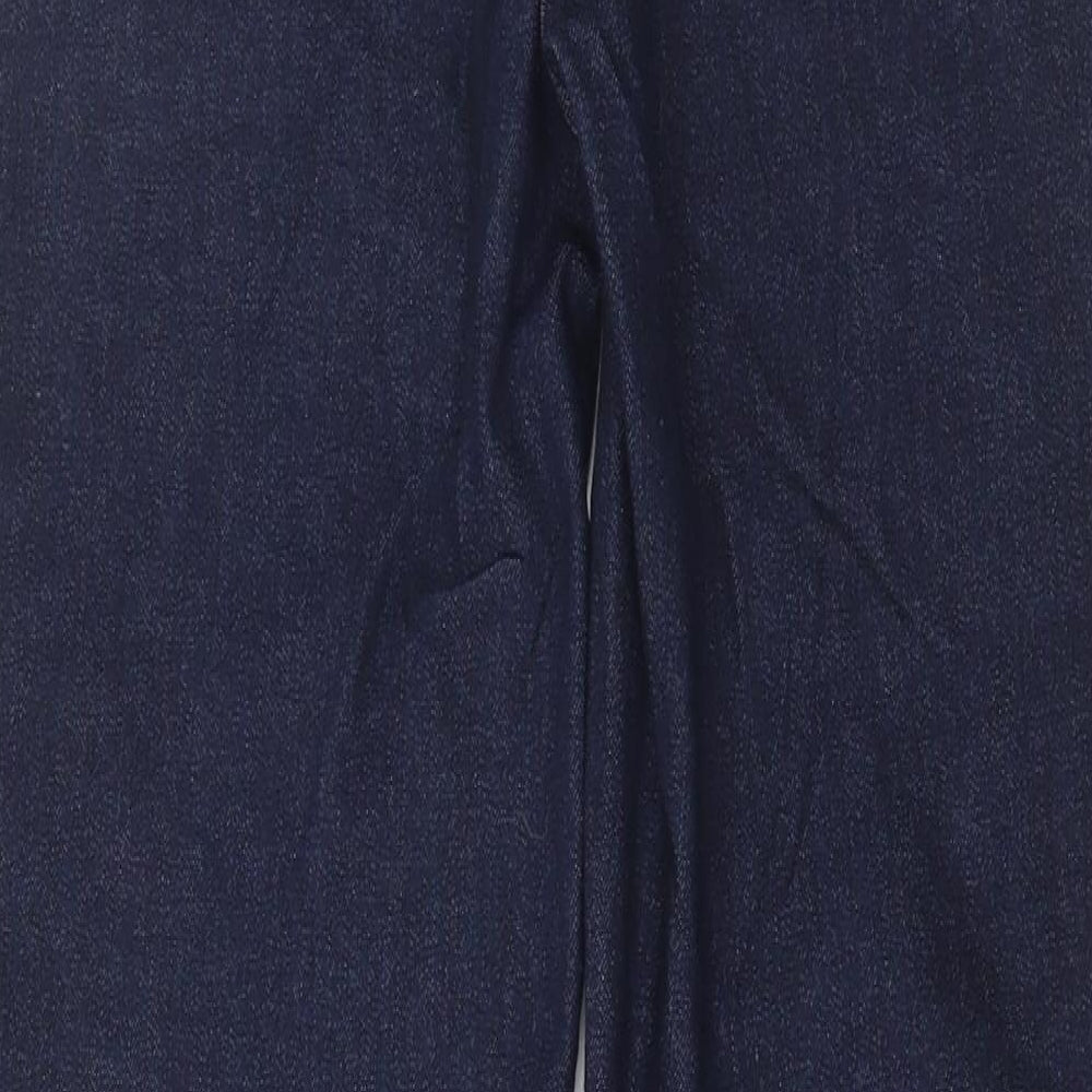 Marks and Spencer Womens Blue Cotton Straight Jeans Size 10 L29 in Regular Button