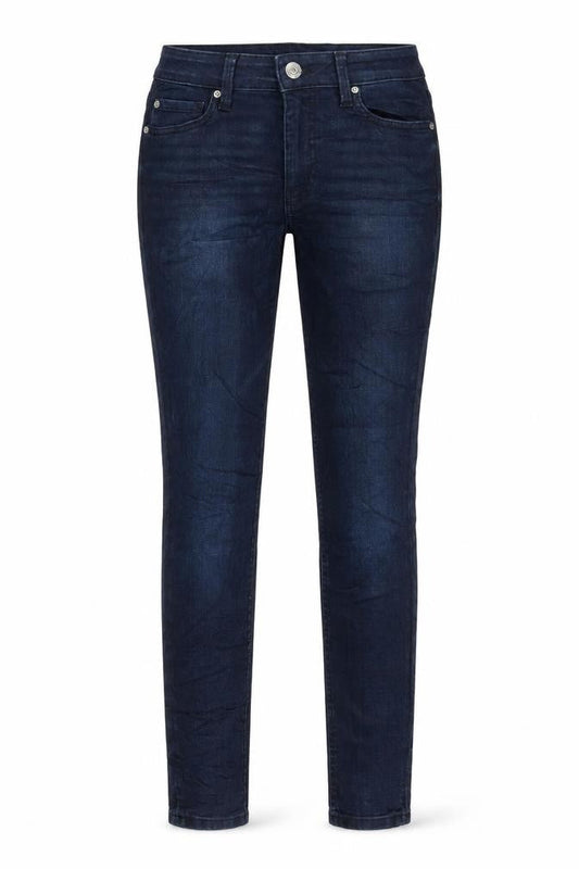Marks & Spencer Womens Blue Cotton Skinny Jeans Size 8 L27 in Regular Button