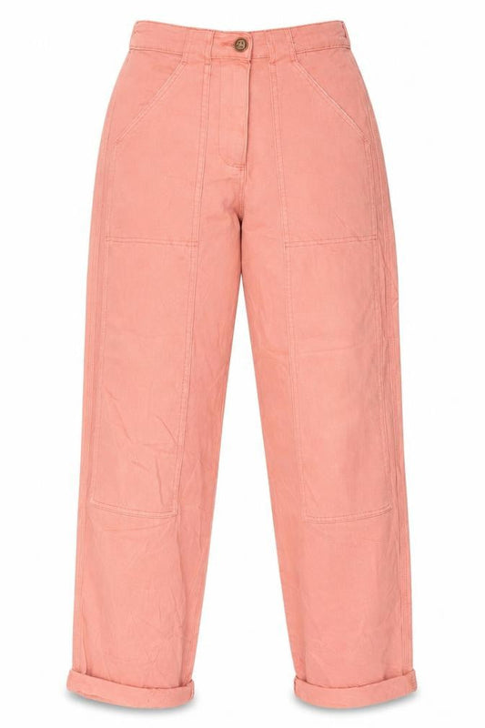 Marks & Spencer Womens Pink Cotton Tapered Jeans Size 8 L31 in Regular Button