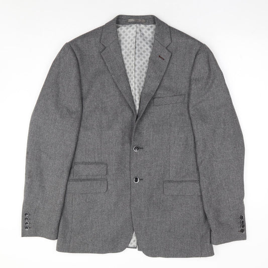 Racing Green Mens Grey Wool Jacket Suit Jacket Size 42