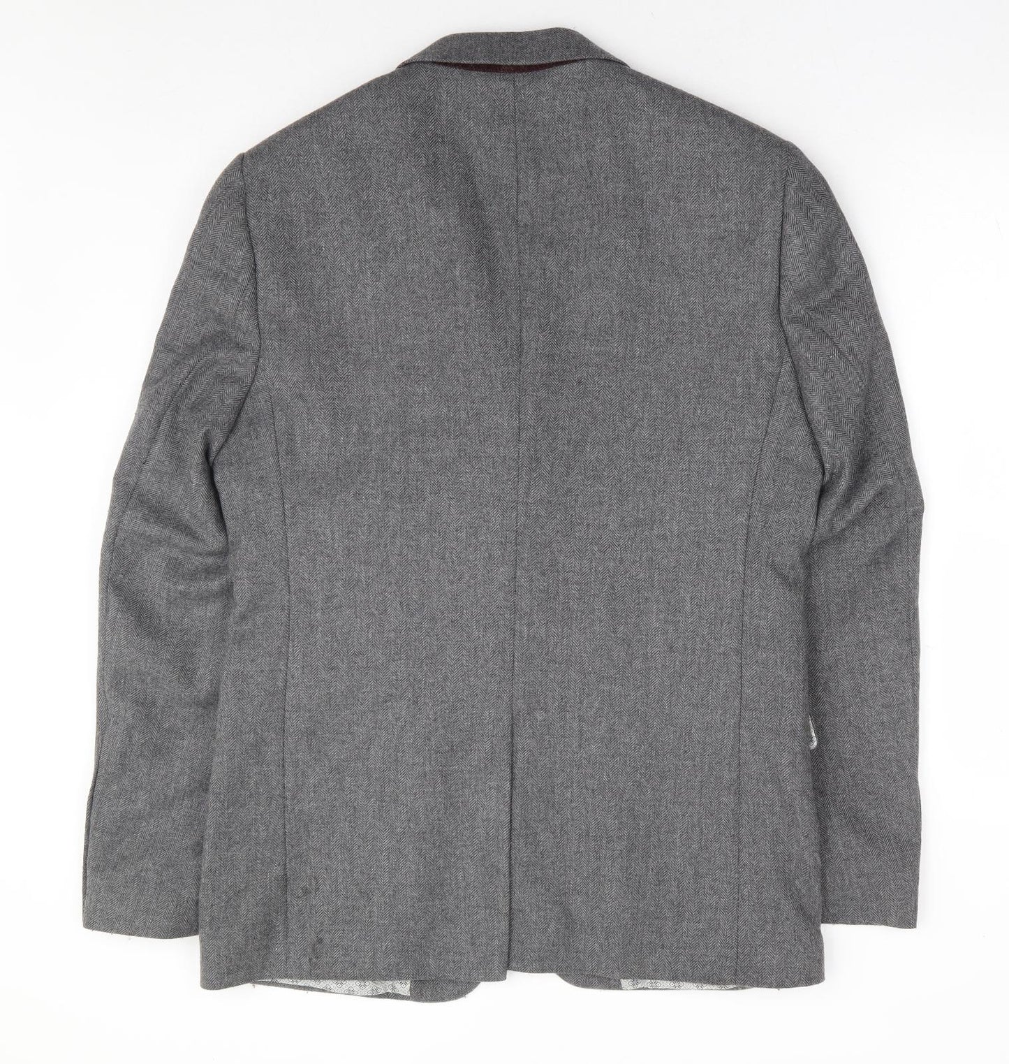 Racing Green Mens Grey Wool Jacket Suit Jacket Size 42