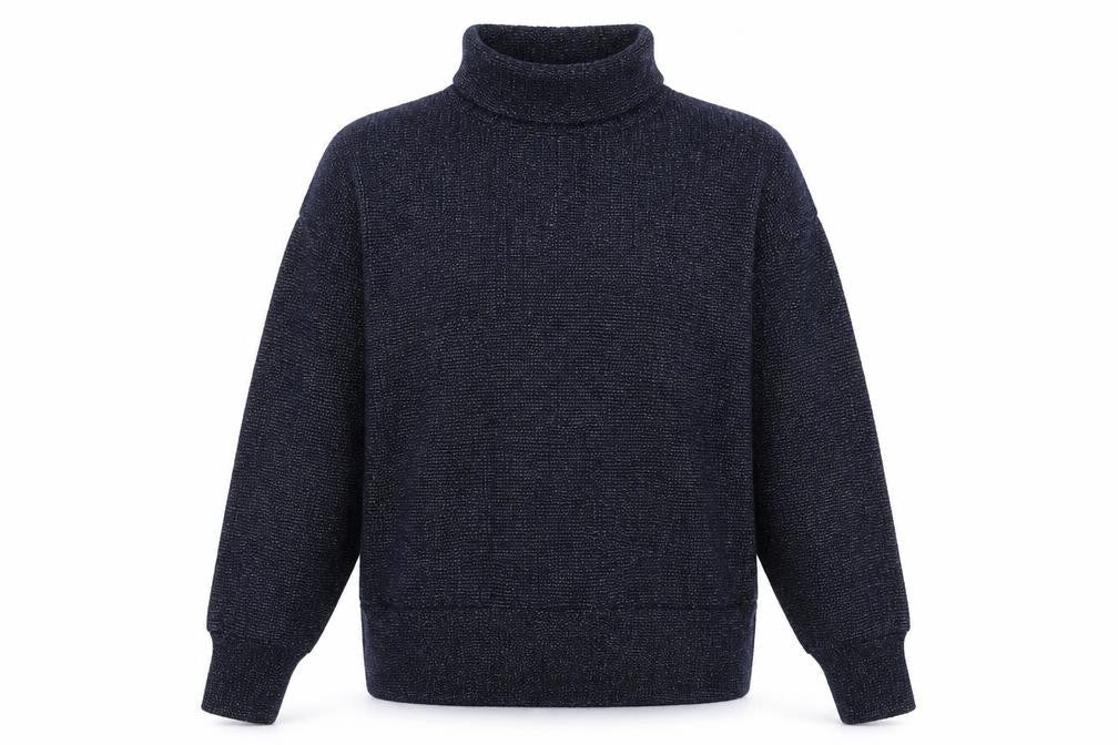 Topshop Womens Blue Roll Neck Polyester Pullover Jumper Size 10