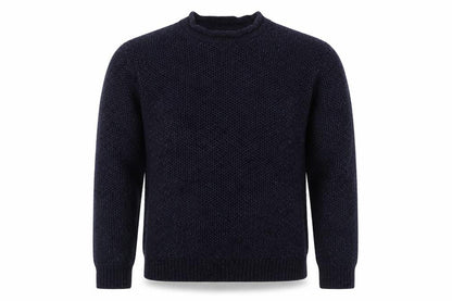 George Mens Blue Round Neck Acrylic Pullover Jumper Size S