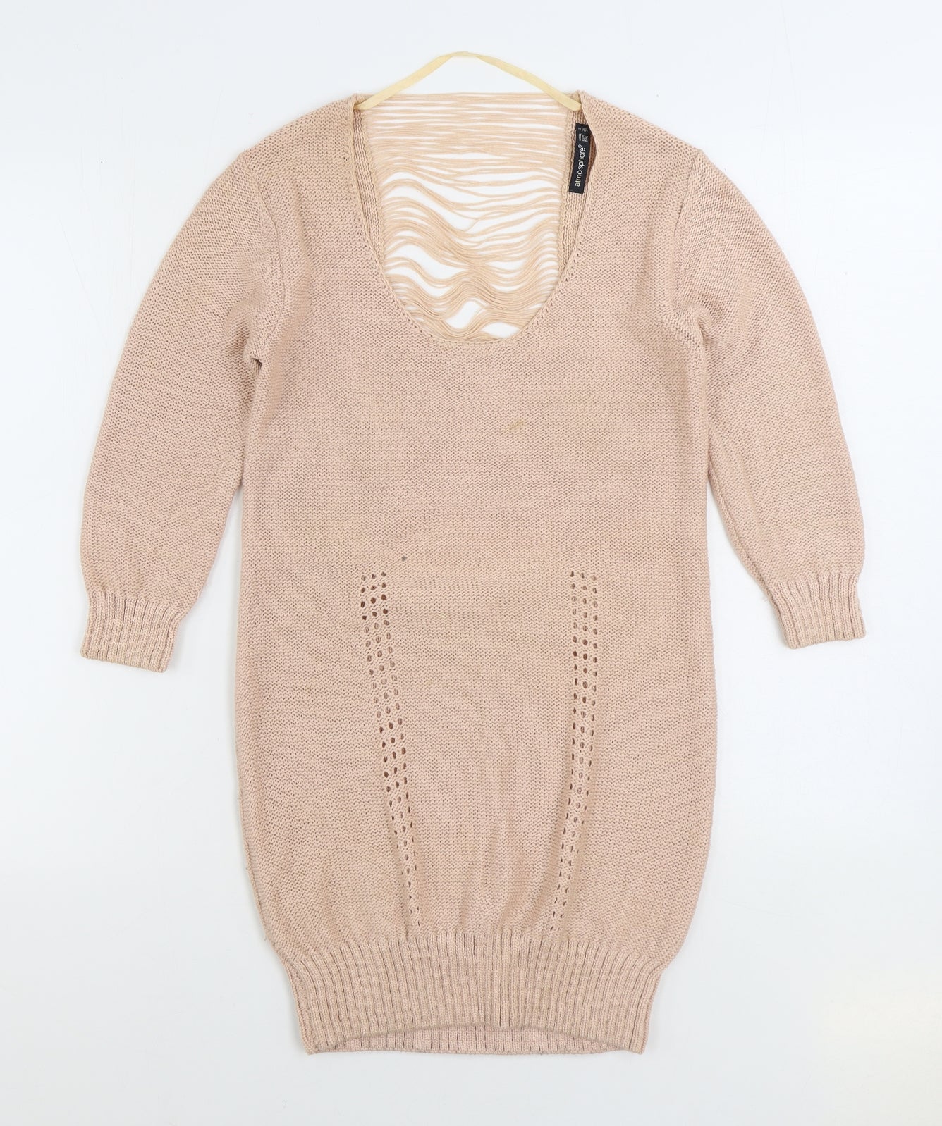 Atmosphere Womens Pink Scoop Neck Acrylic Pullover Jumper Size 8