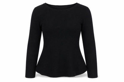 Next Womens Black Boat Neck Cotton Pullover Jumper Size 6