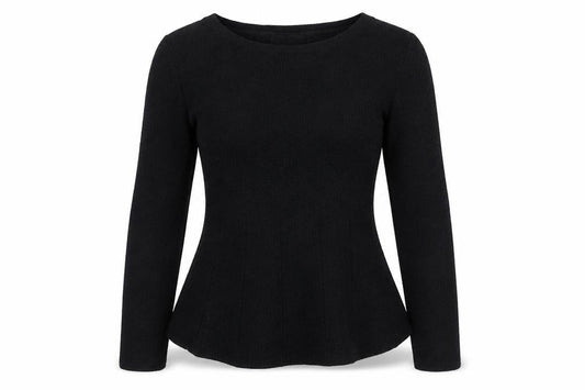 Next Womens Black Boat Neck Cotton Pullover Jumper Size 6