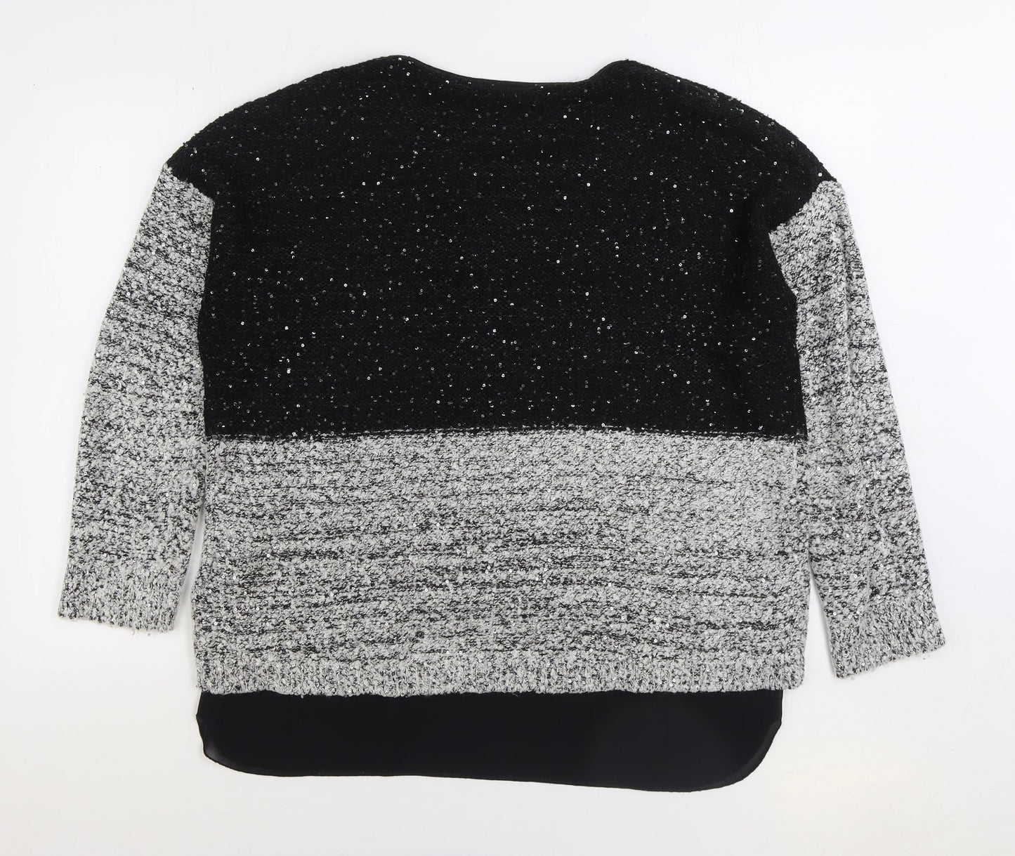 Gerry Weber Womens Black Round Neck Polyester Pullover Jumper Size 12