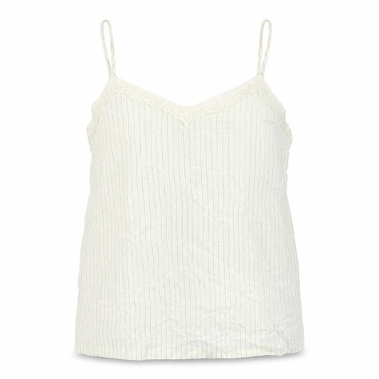 Marks and Spencer Womens White Striped Viscose Camisole Tank Size 20 V-Neck