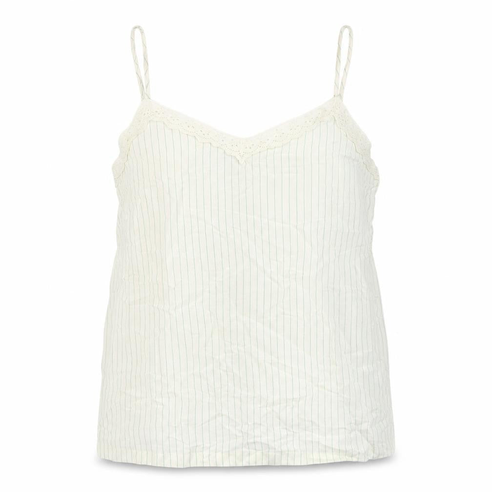 Marks & Spencer Womens White Striped Viscose Camisole Tank Size 20 V-Neck