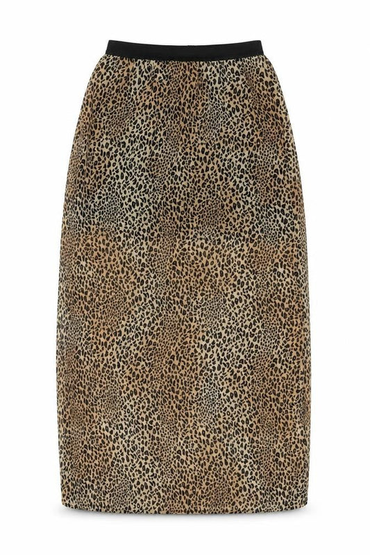 H&M Womens Brown Animal Print Polyester Straight & Pencil Skirt Size 8