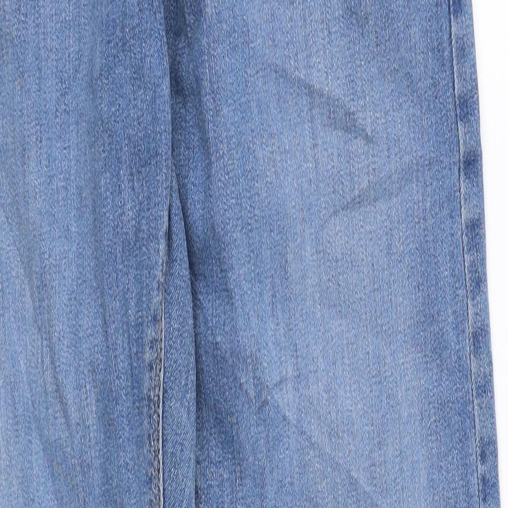 Marks and Spencer Womens Blue Cotton Skinny Jeans Size 30 in L31 in Slim Zip
