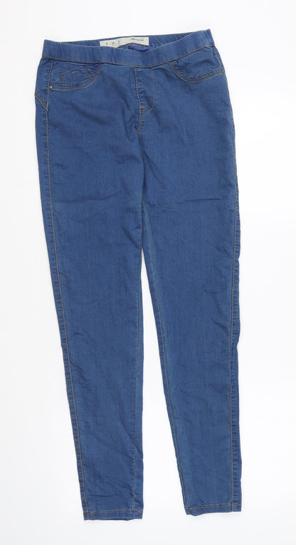 Denim & Co. Womens Blue Polyester Jegging Leggings Size 8 L29 in