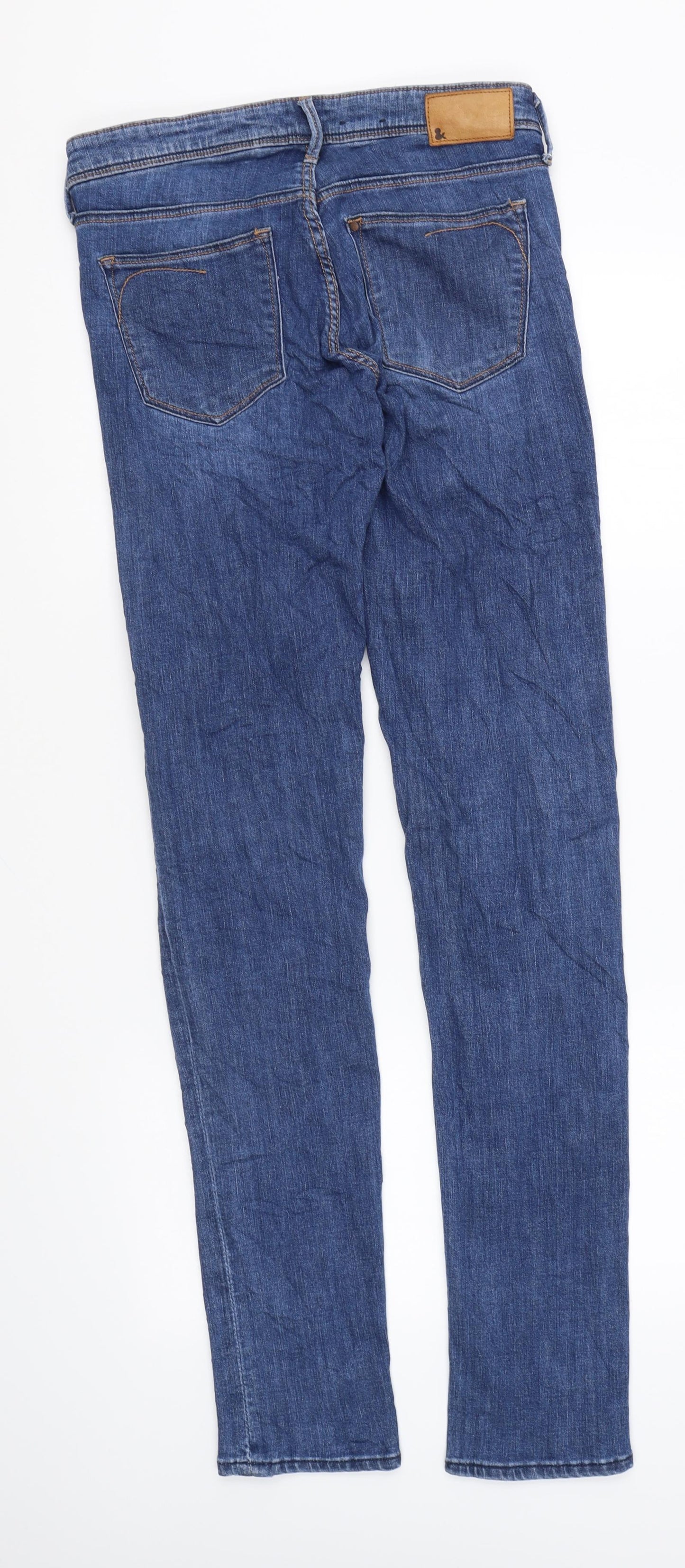 H&M Womens Blue Cotton Skinny Jeans Size 26 in L32 in Regular Zip