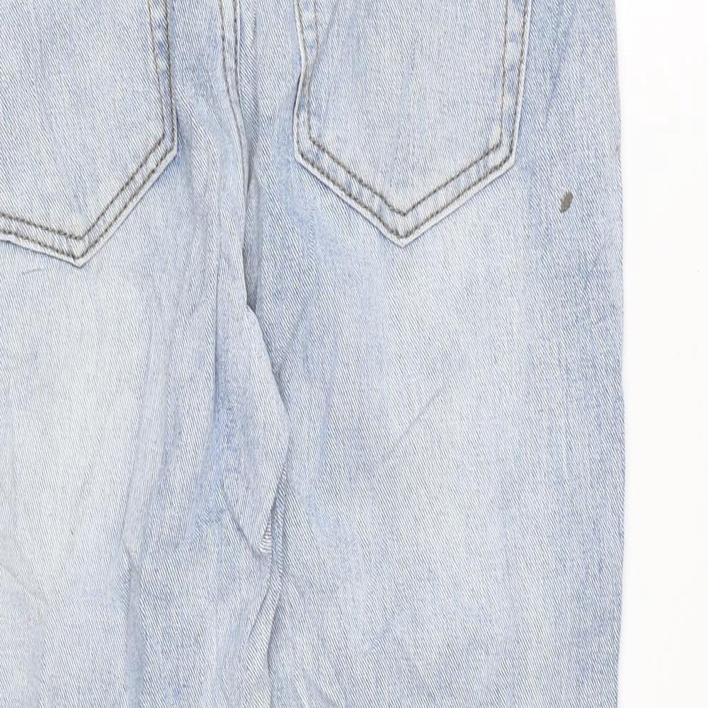 Preworn Womens Blue Cotton Skinny Jeans Size 8 L23 in Regular Zip