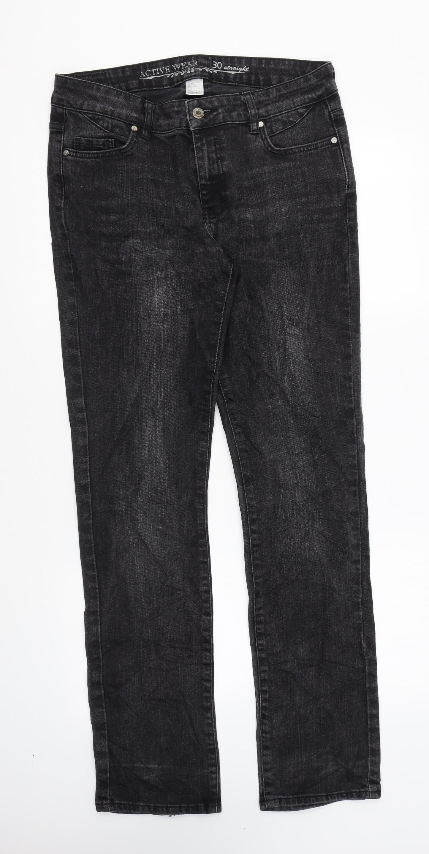 La Redoute Womens Black Cotton Skinny Jeans Size 10 L31 in Regular Zip