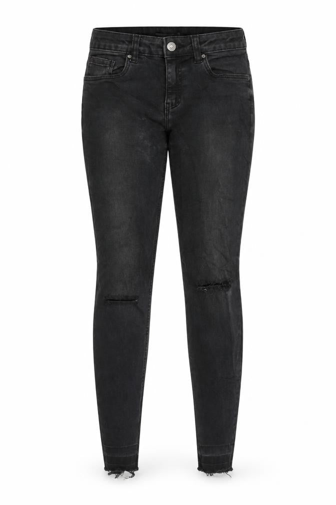 Zara Womens Black Cotton Skinny Jeans Size 8 L26 in Regular Zip