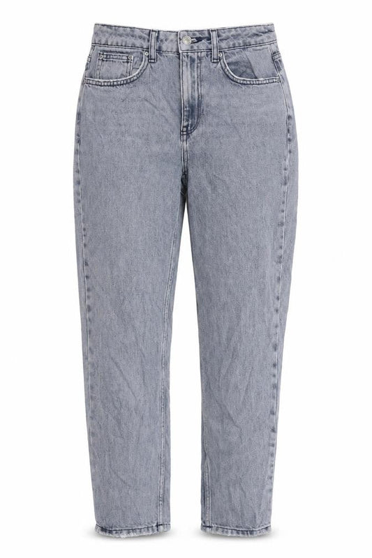 Topshop Womens Blue Cotton Mom Jeans Size 25 in L30 in Regular Zip