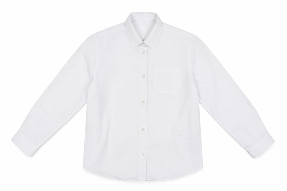 F&F Girls White Polyester Basic Button-Up Size 8-9 Years Collared Button - School Wear