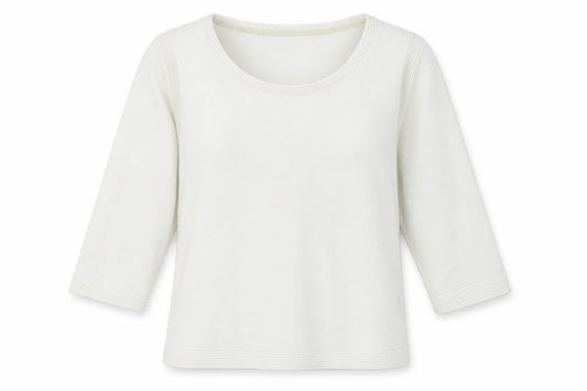 Monsoon Womens White Crew Neck Viscose Pullover Jumper Size 12