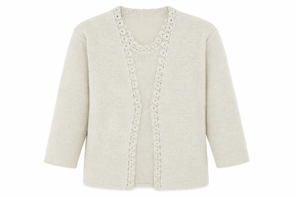 Viz a Viz` Womens Beige Crew Neck Viscose Cardigan Jumper Size 16