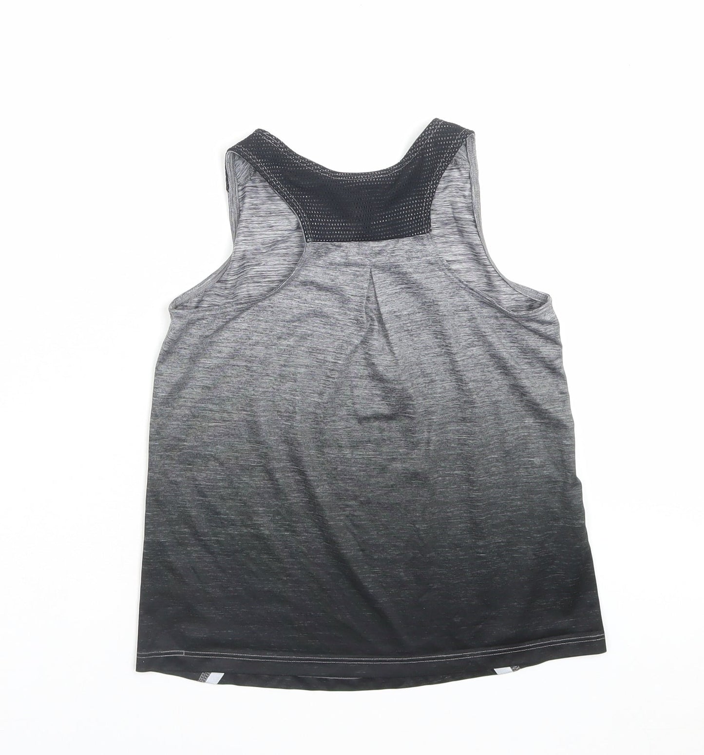 F&F Girls Black Polyester Basic Tank Size 7-8 Years Crew Neck Pullover