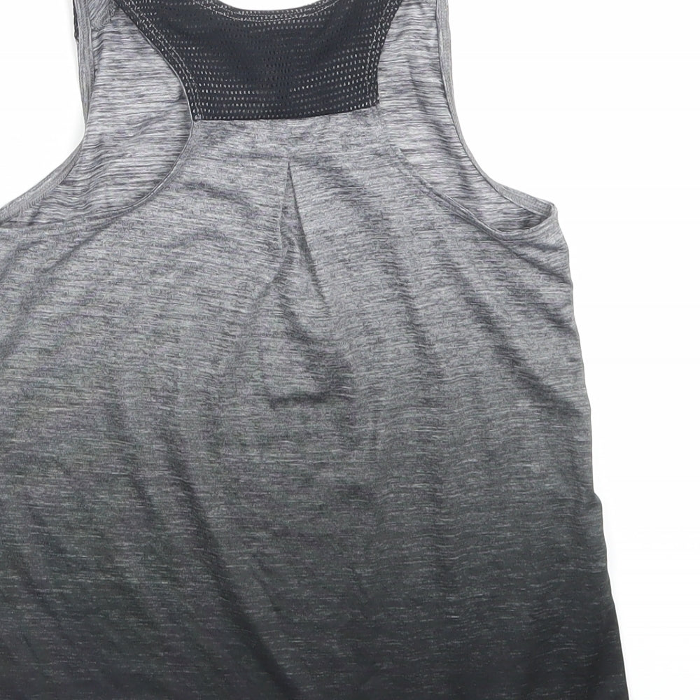 F&F Girls Black Polyester Basic Tank Size 7-8 Years Crew Neck Pullover