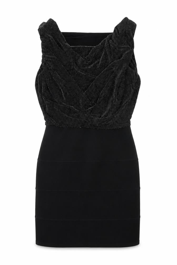 Urban Bliss Womens Black Nylon Bodycon Size 8 Cowl Neck Pullover