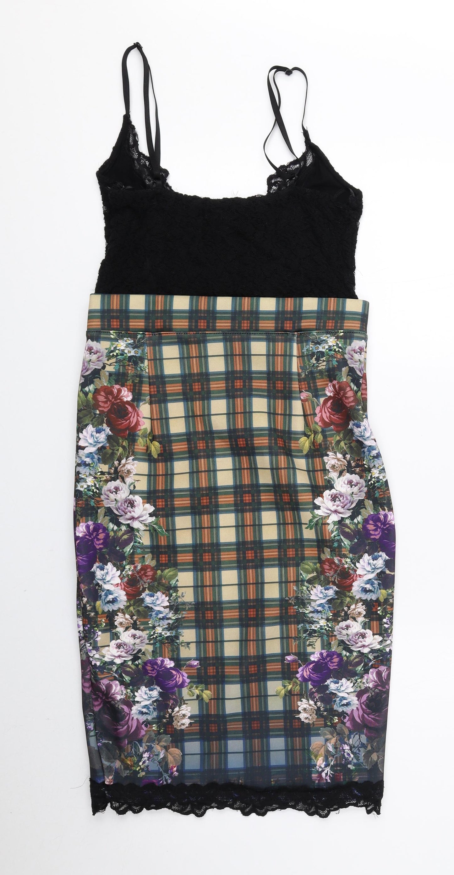 Zara Womens Multicoloured Geometric Polyester Bodycon Size S Sweetheart Pullover