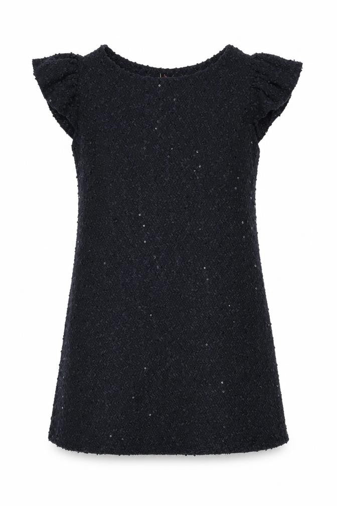 Yumi Womens Blue Acrylic A-Line Size M Round Neck Pullover