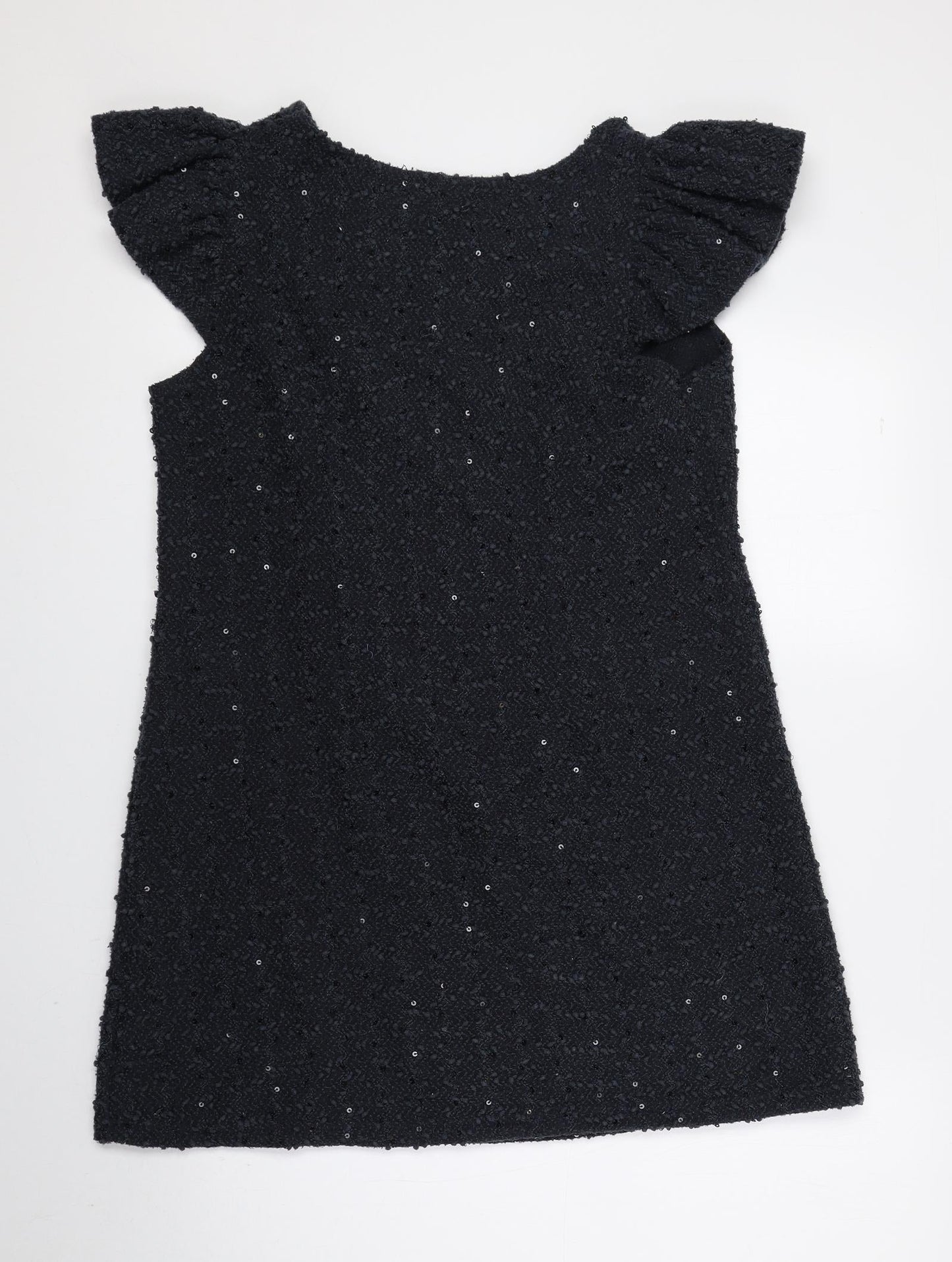 Yumi Womens Blue Acrylic A-Line Size M Round Neck Pullover
