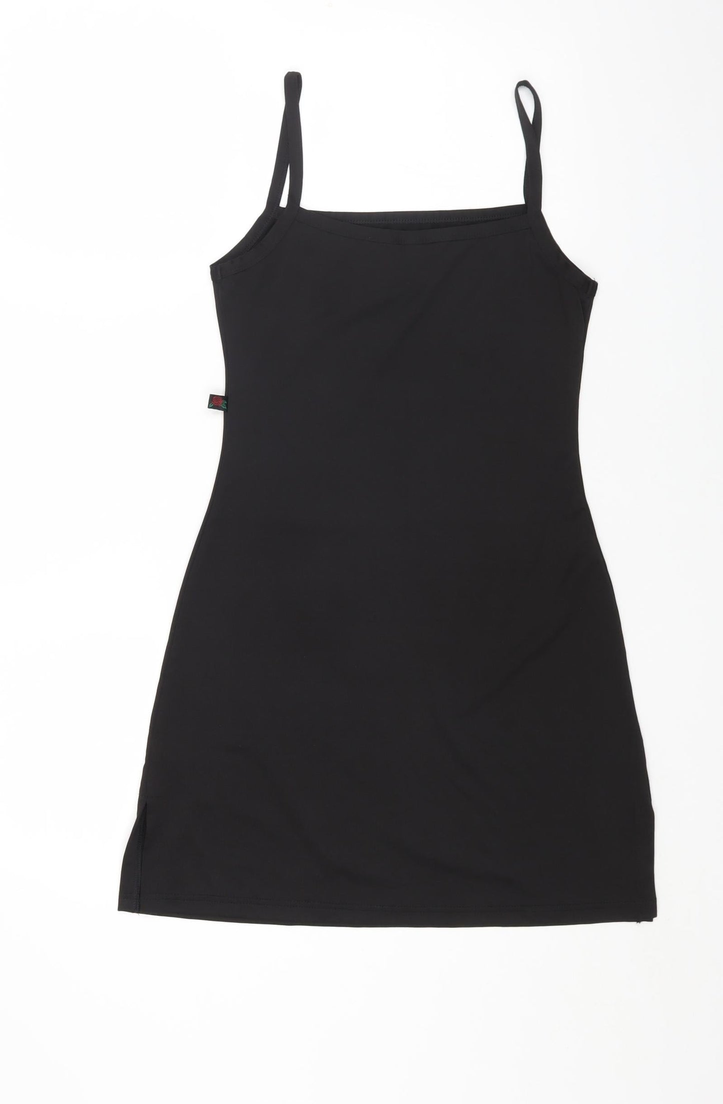 Aztec rose Womens Black Elastane Bodycon Size 36 Square Neck - Logo