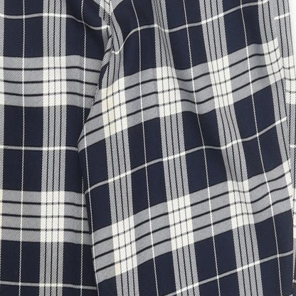 Primark Womens Black Plaid Polyester Trousers Size 6 L35 in Regular Zip