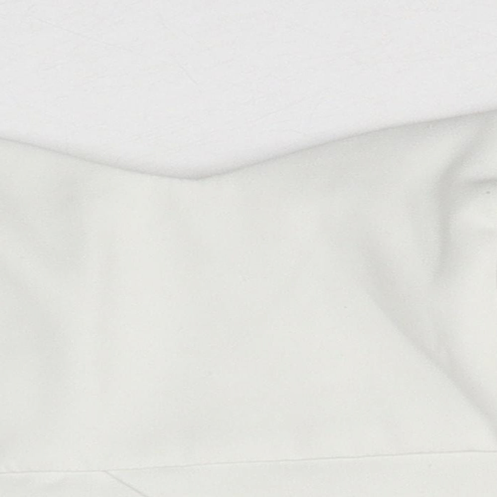 Topshop Womens White Polyester Cropped Blouse Size 8 Off the Shoulder