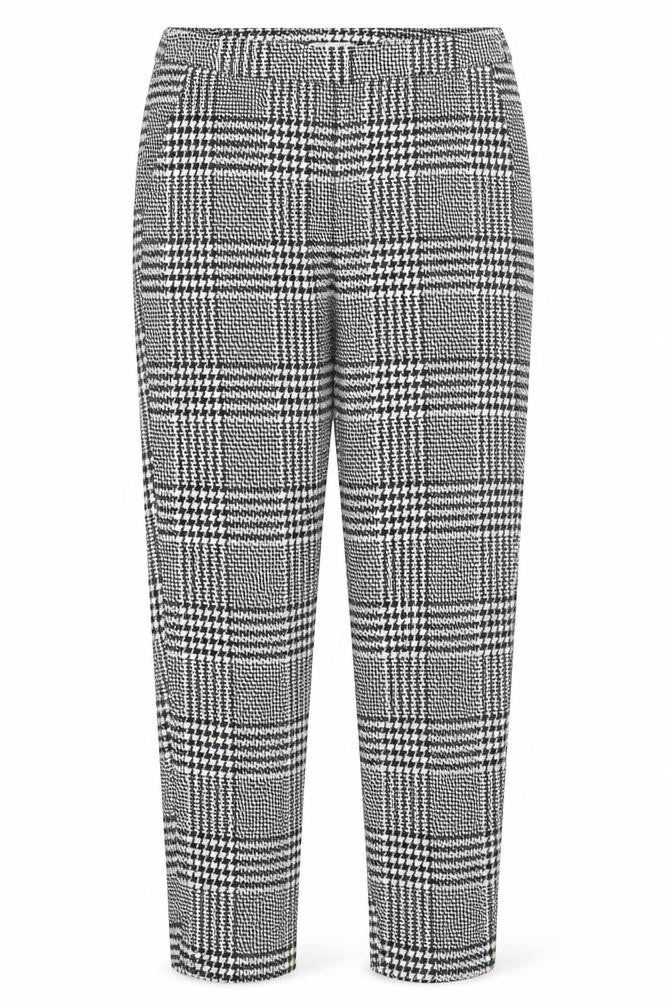 H&M Womens Multicoloured Plaid Polyester Trousers Size 4 L35 in Regular Hook & Loop