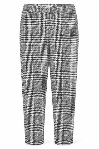 H&M Womens Multicoloured Plaid Polyester Trousers Size 4 L35 in Regular Hook & Loop