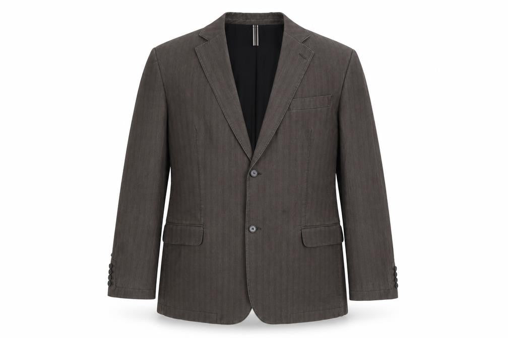 Preworn Mens Brown Polyester Jacket Suit Jacket Size 44