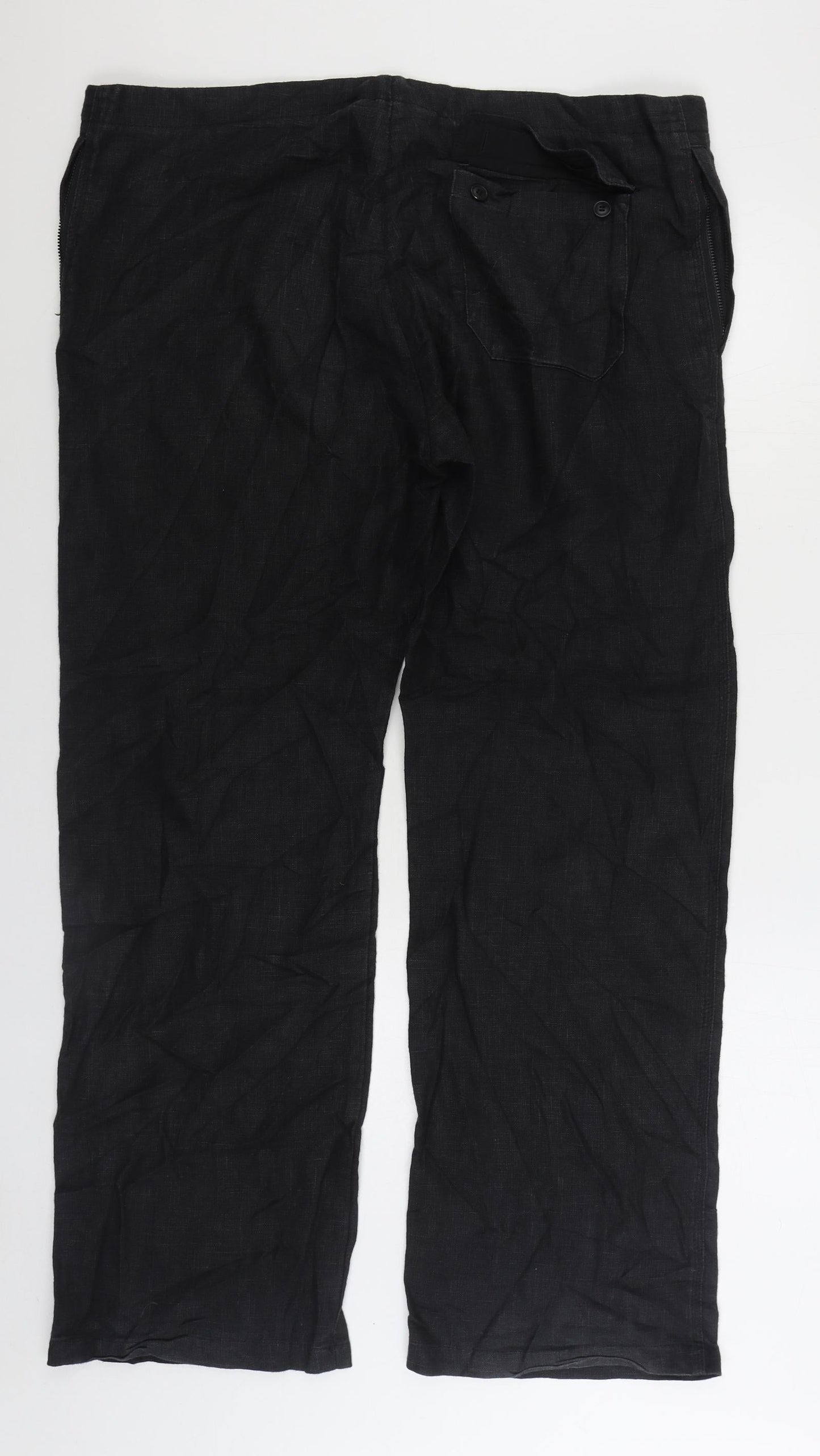 French Connection Womens Black Cotton Trousers Size 36 in L32 in Regular Zip
