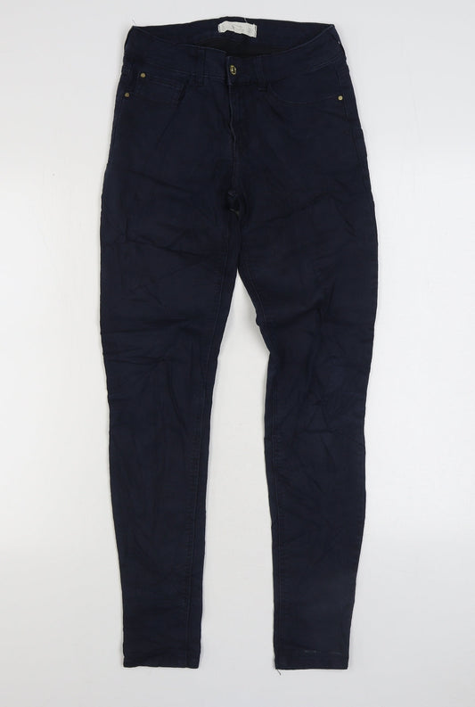 MNG Womens Blue Cotton Skinny Jeans Size 6 L30 in Regular Zip