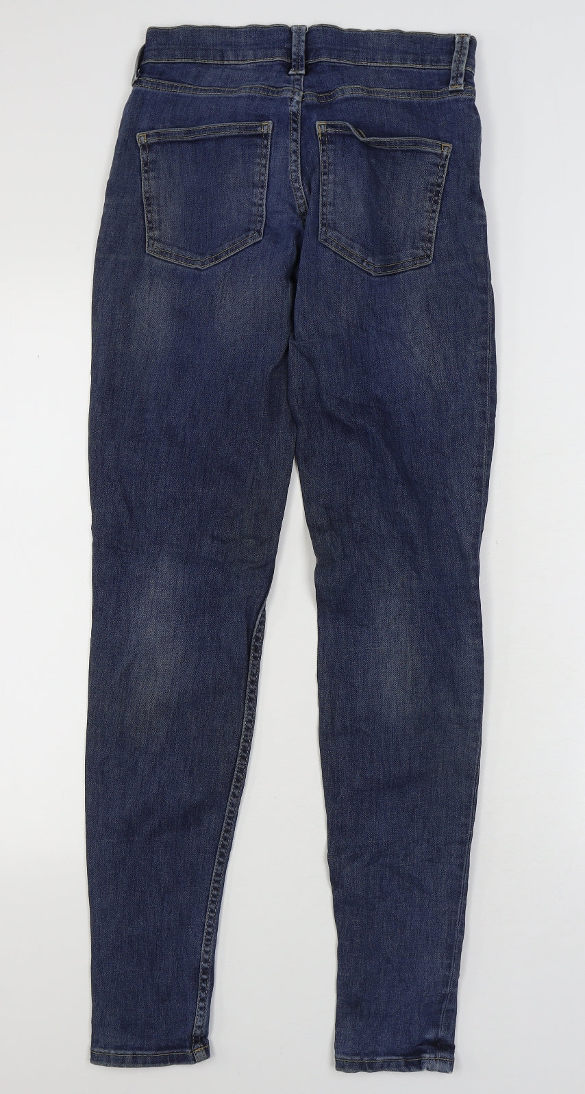 FC Jeans Womens Blue Cotton Skinny Jeans Size 8 L31 in Regular Zip