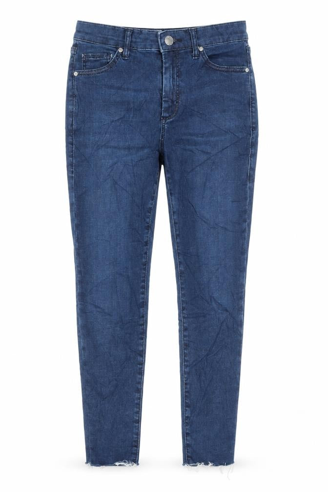 Topshop Womens Blue Cotton Skinny Jeans Size 26 in L30 in Regular Button
