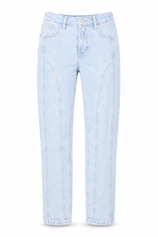 Denim & Co. Womens Blue Cotton Straight Jeans Size 8 L31.5 in Regular Button