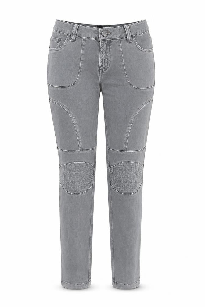 Preworn Womens Grey Cotton Skinny Jeans Size 10 L33 in Regular Button