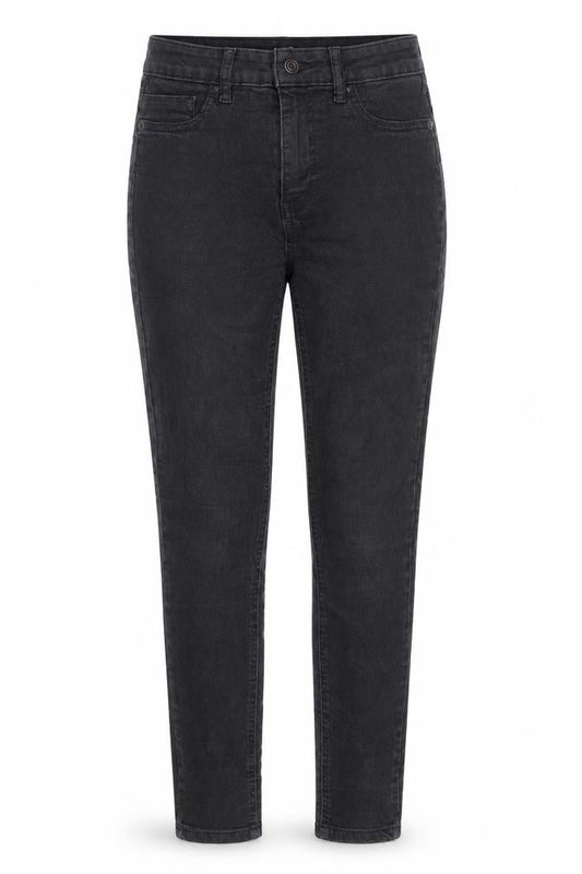 F&F Womens Black Cotton Skinny Jeans Size 8 L28 in Regular Button