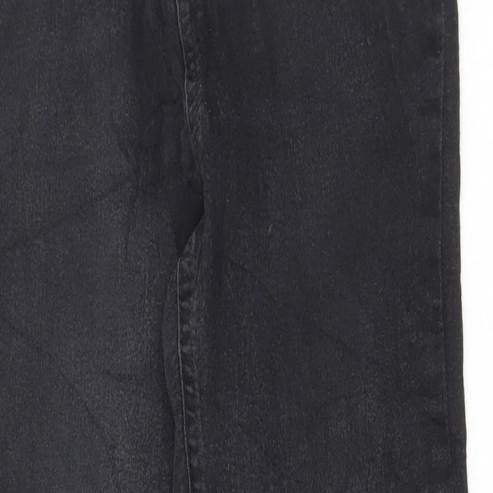 F&F Womens Black Cotton Skinny Jeans Size 8 L28 in Regular Button